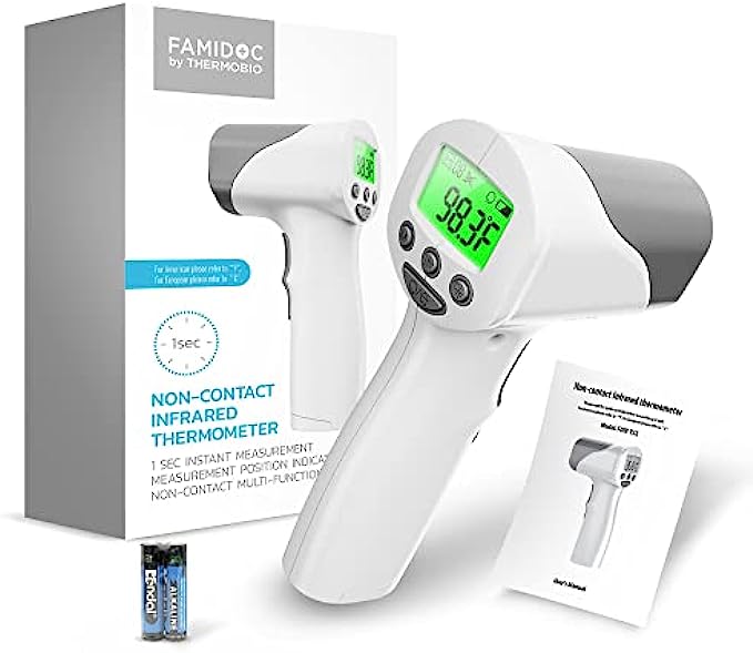 Medical Grade Heavy Duty Touchless Infrared Forehead Thermometer, for Adults & Baby Thermometer Gun, Instant Results