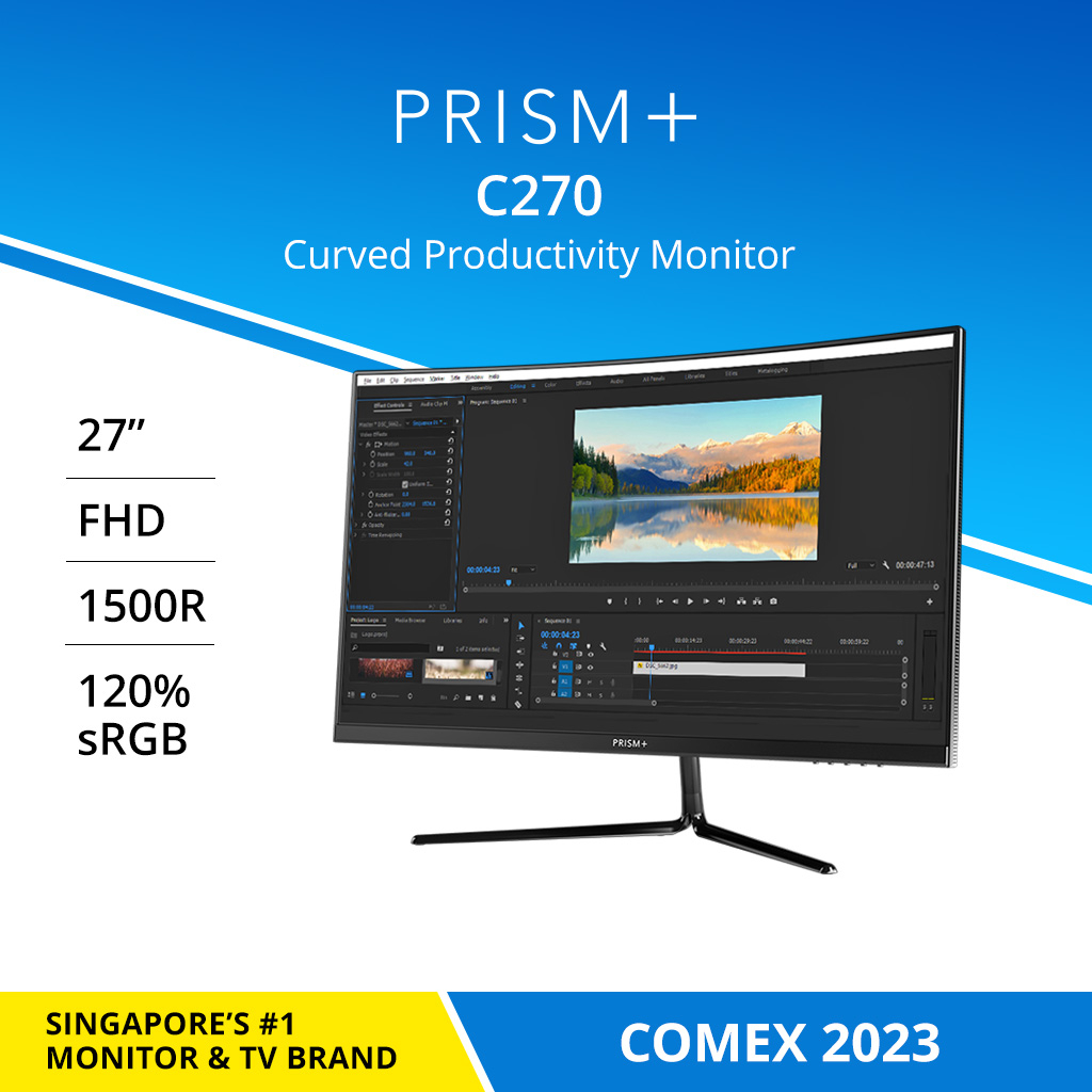 PRISM+ C270 27 75Hz 1500R Curved Productivity Monitor Gaming Monitor [1920 x 1080]