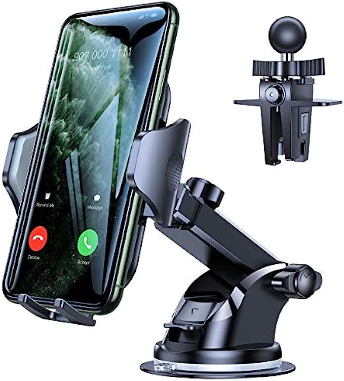 VICSEED Phone Mount for Car,[???°? ???? ???? Resistance Suction Cup]Long Arm Car Phone Holder Mount Dashboard Windshield Air Vent Clip Universal Cell Phone Holder Car For All Mobile Phones