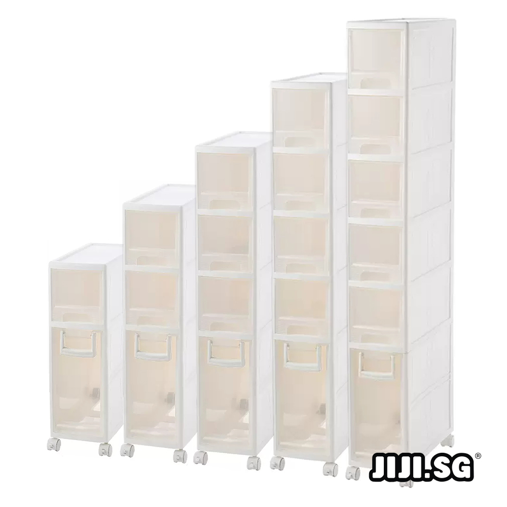 (JIJI.SG) RADFORD Movable Slim Drawer Cabinet / Storage / Box / Wheels