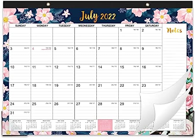 Desk Calendar 2022-2023 - Calendar 2022-2023 from Jul 2022 - Dec 2023，18 Months Large Monthly Desk Calendar, 17" x 12", Desk Pad, , Large Ruled Blocks, to-do List & Notes, Best Desk/Wall