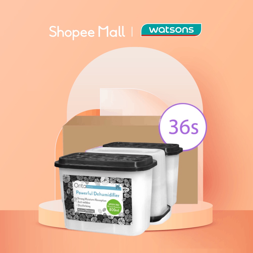 Shopee x Orita Charcoal Dehumidifier (Upgraded Moisture Absorption, Anti-mildew, Deodorising) 800ml x 36s (per carton)