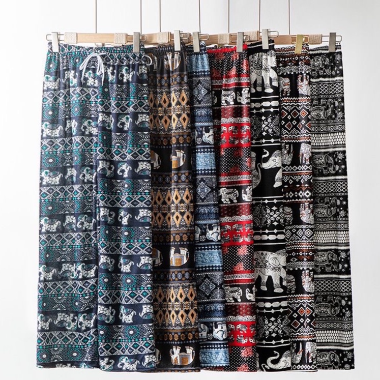 Elephant Long Pants Casual Comfortable To Wear Soft Fabric Light Ventilation Can Be Worn By Both Men And Women.