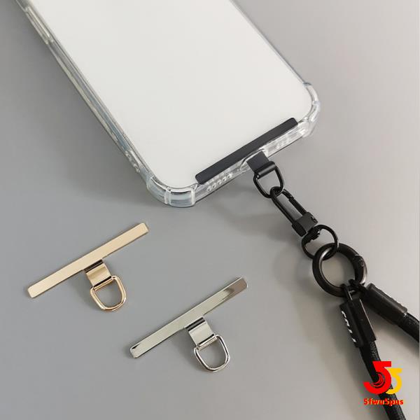 Ultra-thin Stainless Steel Phone Tether Patch Gasket Cellphone Strap Parts Replacement Lanyard Safety Connect Piece -55