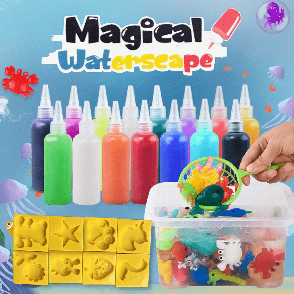Specool® DIY Magical Waterscape Floating  Set  Water Aqua Jelly  Sensory Early Education Toys