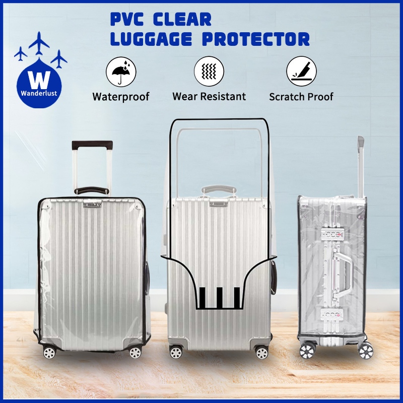 Luggage Cover Transparent PVC Travel Bag 20 24 26 28 30 inch